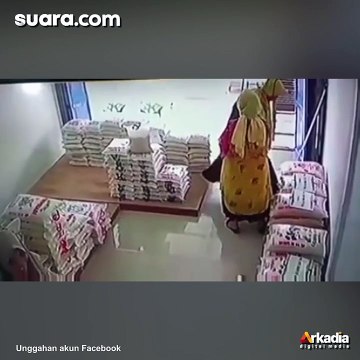 Viral Emak-emak di Sumut Naik Mobil Curi Beras Diapit di Paha, Begini Kata Polisi