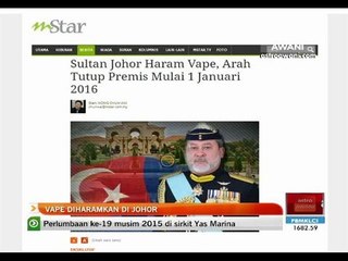 Vape diharamkan di Johor
