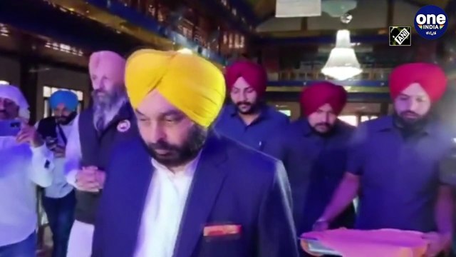 Punjab Polls Results 2022: Bhagwant Mann offers prayers at Gurdwara Gursagar Mastuana Sahib | Oneindia Kannada