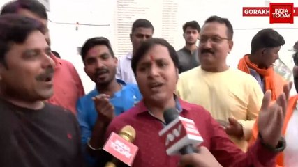 BJP workers celebrate, sing songs after CM Yogi leads on Gorakhpur Urban seat in latest trends