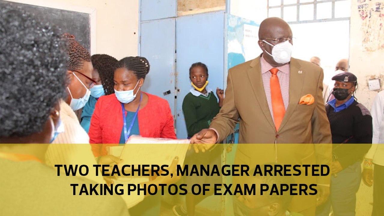 Two teachers, manager arrested taking photos of exam papers