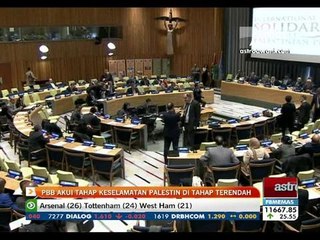 PBB akui tahap keselamatan Palestin di tahap terendah