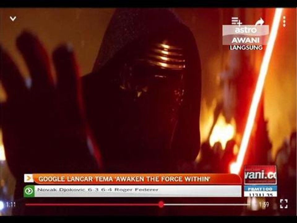 Google lancar tema 'Awaken The Force Within'