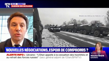 Guerre en Ukraine: "L'Otan appelle à la cessation des hostilités, au retrait des forces russes", selon son secrétaire général adjoint