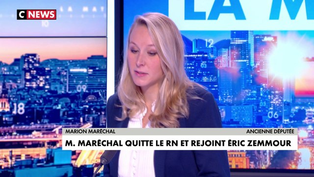 Marion Maréchal : «Sur le plan politique, Eric Zemmour a des cartes en main que Marine Le Pen n’a pas»