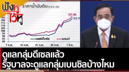 ดูแลกลุ่มดีเซลแล้ว รัฐบาลจะดูแลกลุ่มเบนซิลบ้างไหม | ฟังหูไว้หู (9 มี.ค.65)