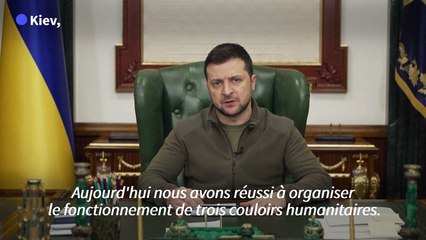 Quelque 35.000 civils évacués mercredi de villes ukrainiennes (Zelensky)