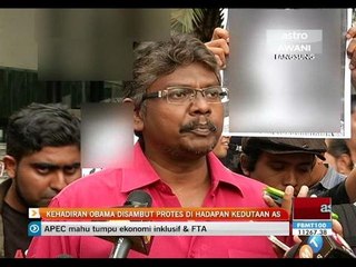 KEhadiran Obama disambut protes di hadapan Kedutaan AS