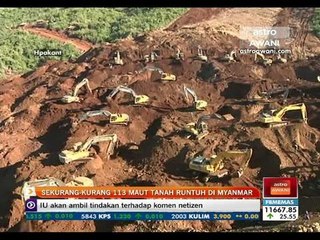 Sekurang-kurang 113 maut tanah runtuh di Myanmar