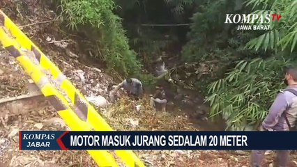 Motor Masuk Jurang, Alhamdulillah Pengendara Selamat