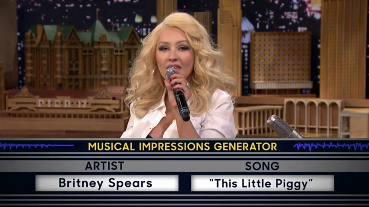 Christina Aguilera imite Britney Spears
