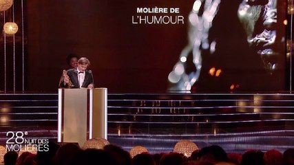 Alex Lutz reçoit Le Molière 2016 de l'Humour