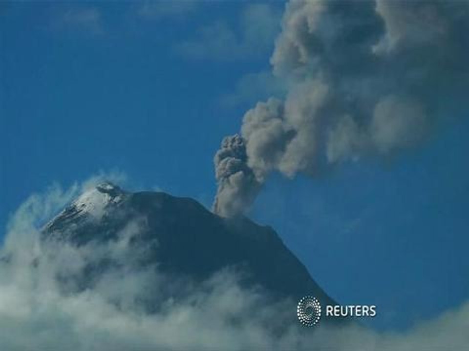 Ecuador volcano erupts