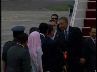 Presiden Amerika Syarikat Barack Obama tiba di Malaysia