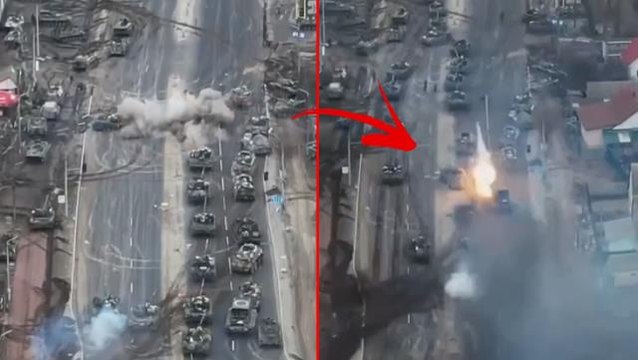 Kiev bölgesinde Rus tankları imha edildi
