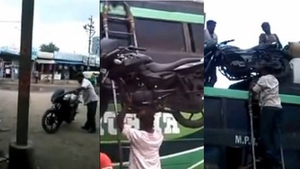 Ces Indiens ont une technique incroyable pour transporter une moto