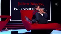 Le divan de Marc-Olivier Fogiel - Juliette Binoche fait tomber Marco sur le divan - 160426