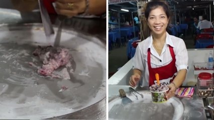 Cette Thaïlandaise a une technique bluffante pour fabriquer de la glace
