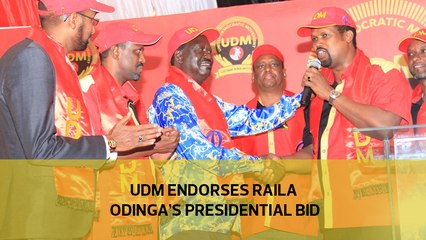 UDM endorses Raila Odinga's presidential bid