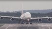 Airbus A380 : cet atterrissage avec vent latéral est à couper le souffle