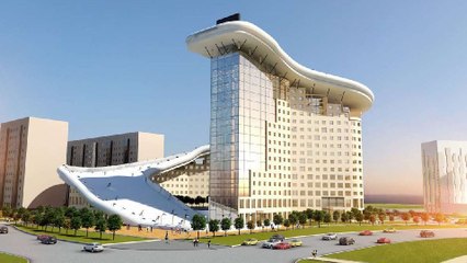 Slalom House : au Kazakhstan, un building avec une piste de ski intégrée
