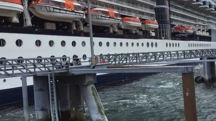 Un bateau de croisière arrache une partie du quai lors d'un accostage en Alaska