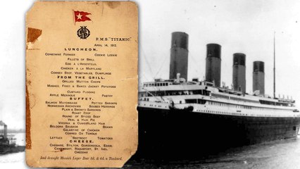 Titanic : les menus des première, deuxième et troisième classes ont été retrouvés