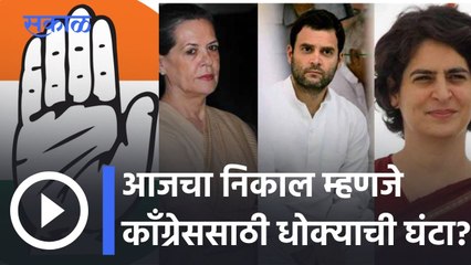 Assembly Election Results 2022 l आजचा निकाल म्हणजे काँग्रेससाठी धोक्याची घंटा? l Sakal