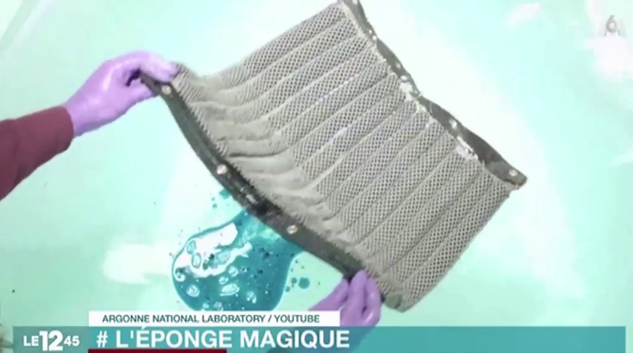Le zapping du 23/03 : Une éponge magique anti-marée noire