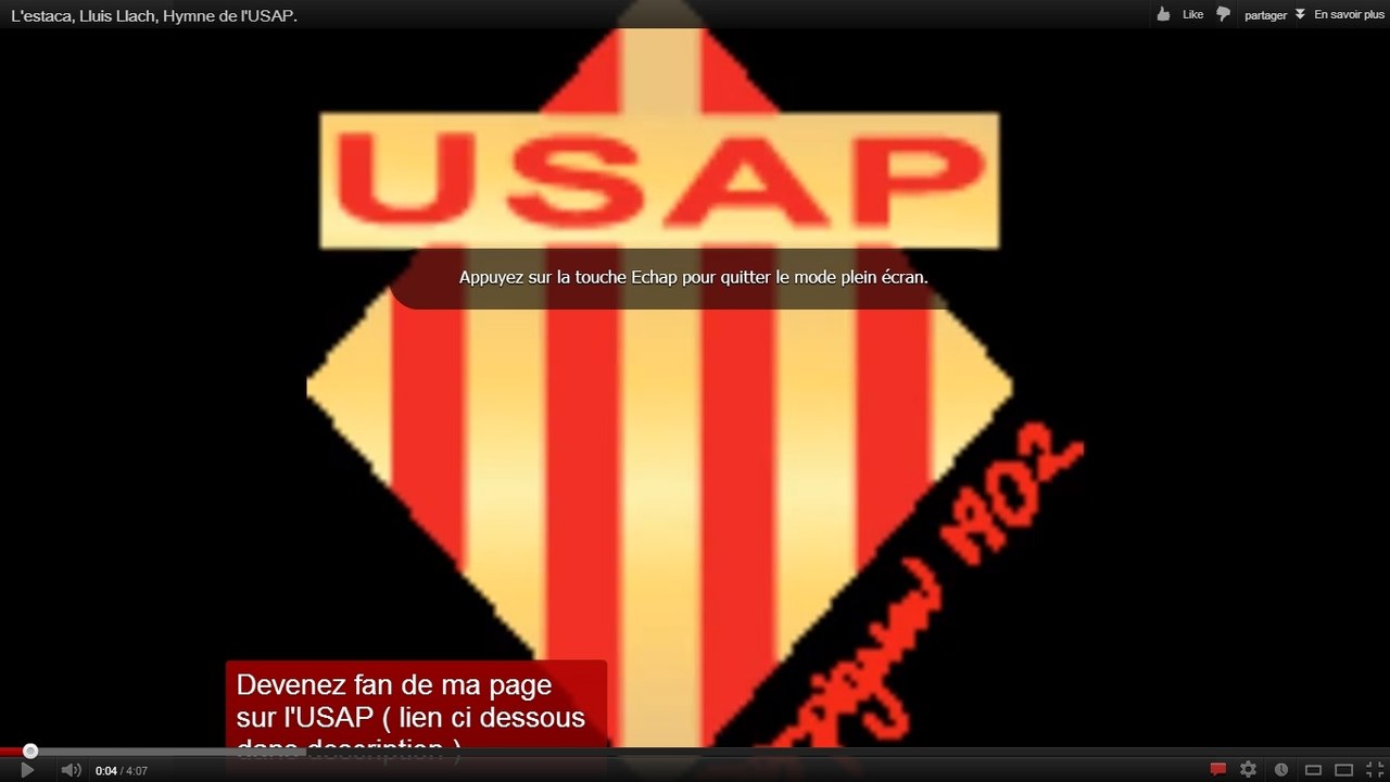 L'Estaca : L'hymne des supporteurs de l'USAP, club de rugby de Perpignan