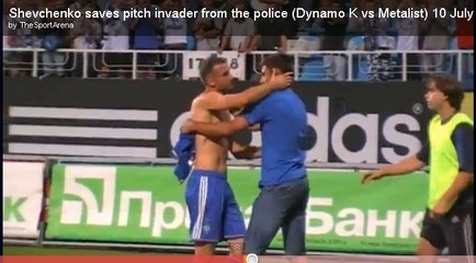 Andriy Shevchenko sauve un fan de la police