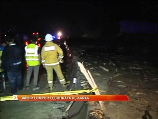 Banjir lumpur Lebuhraya KL - Karak: Pengguna diarah guna laluan alternatif