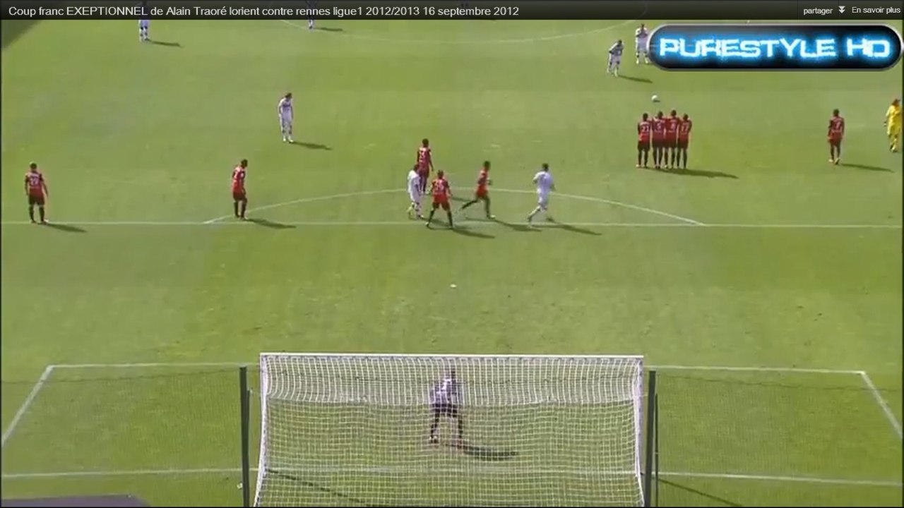 Rennes-Lorient : Le coup franc de 35 mètres splendide d'Alain Traoré !