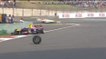 Grand Prix de Chine de F1 2013 : Mark Webber perd la roue de sa Red Bull en course