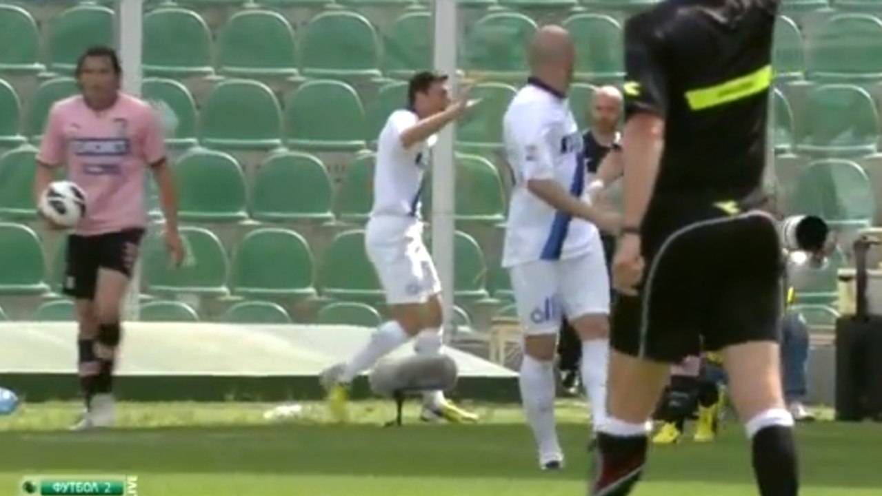 La terrible blessure de Javier Zanetti lors de Palerme - Inter Milan