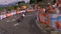 Tour de France 2013 : La chute de Jean-Christophe Peraud lors du chrono Embrun - Chorges