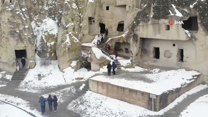 Kapadokya beyaza büründü