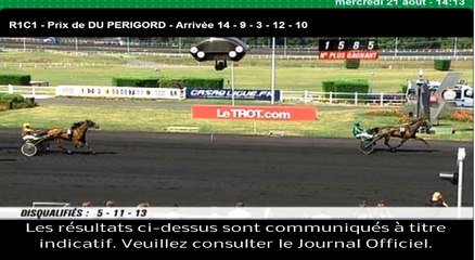 Résultat PMU Quinté du 21 août 2013 : Les rapports de la course du jour