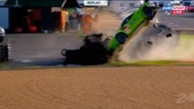 24 heures du Mans : L'accident spectaculaire de la Ferrari de Tracy Krohn lors des essais libres