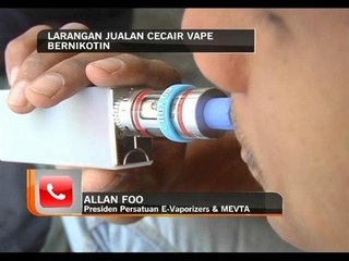 Larangan jualan cecair vape bernikotin - reaksi Presiden MEVTA