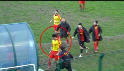 Un joueur amateur expulsé après avoir célébré son but en explosant une vitre