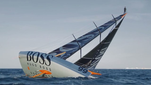 Voile : Alex Thomson gravit son mât de 30m de haut et se jette dans le vide