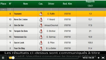 Résultat PMU Quinté du 19 décembre 2013 : Les rapports de la course du jour