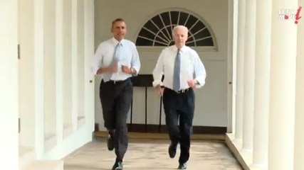 Barack Obama fait du sport dans la Maison Blanche avec Joe Bidden
