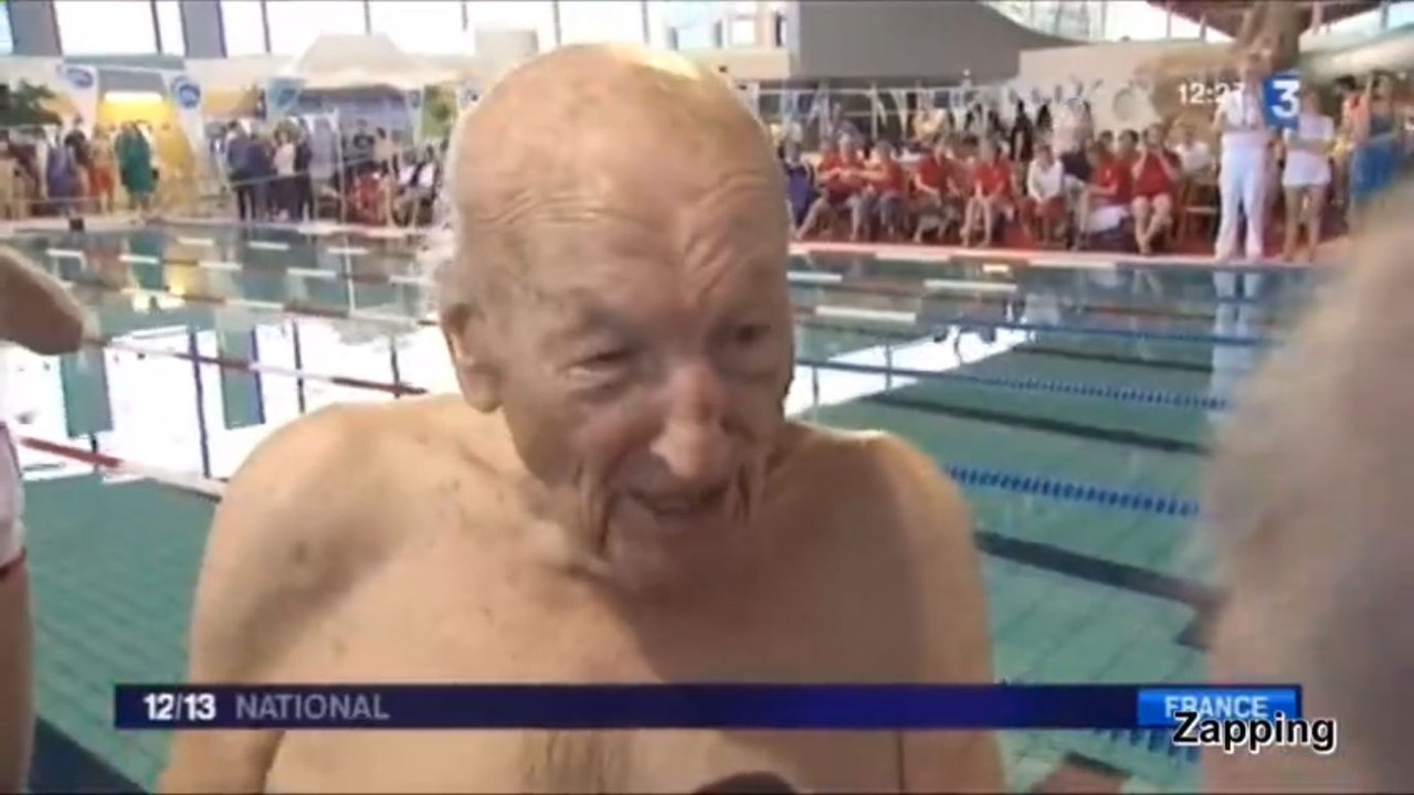 A bientôt 100 ans, Jean Leemput bat le record du monde du 50m dos en natation