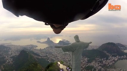 Ludovic Woerth fait du Wingsuit au dessus du Christ Rédempteur à Rio de Janeiro!