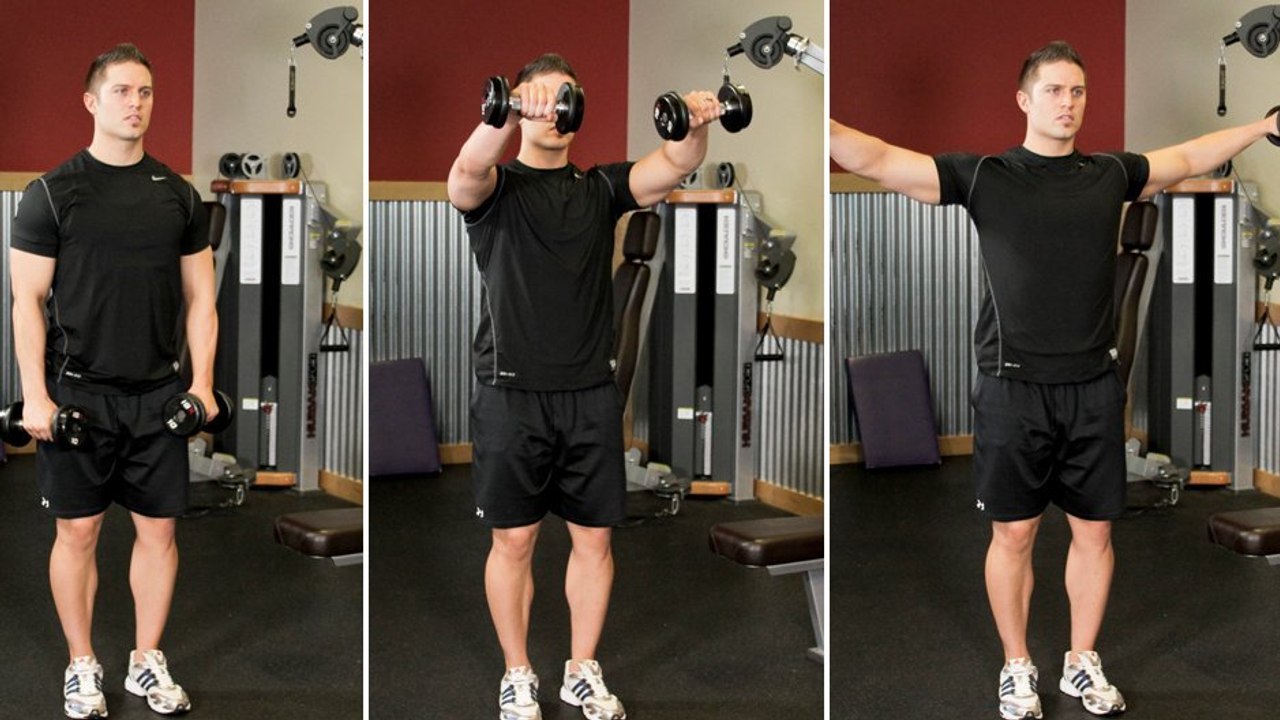 Musculation : Exercice pour les épaules, l'élévation frontale et latérale