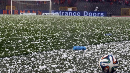 Le match Belgique-Tunisie arrêté près d'une heure à cause d'une énorme tempête de grêle