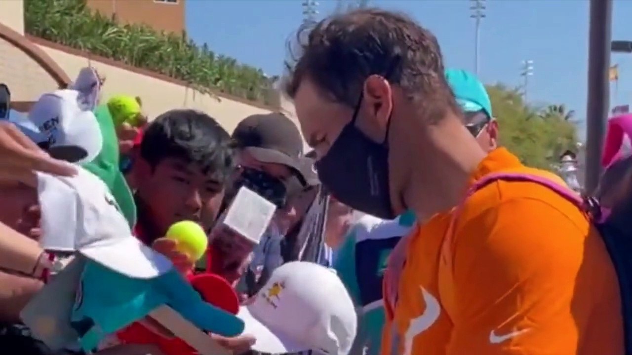ATP - Indian Wells 2022 - Rafael Nadal et Carlos Alcaraz à l'entrainement dans le désert californien