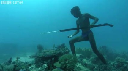 Cet homme pêche à plus de 20 mètres en apnée en vidéo